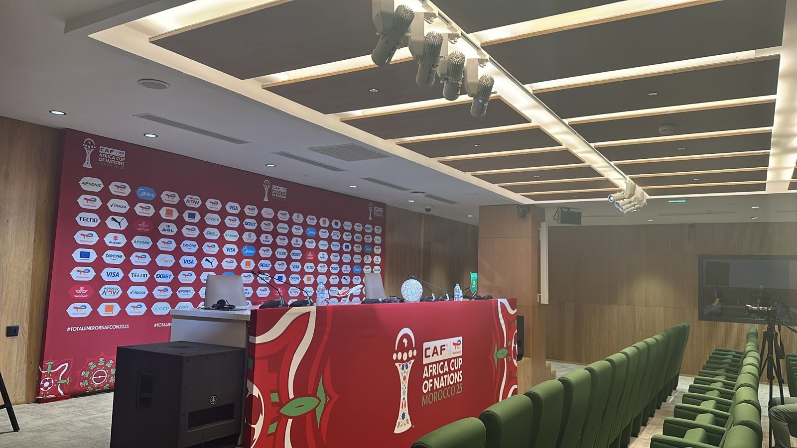 Salle de presse CAF, CAN Maroc 2025